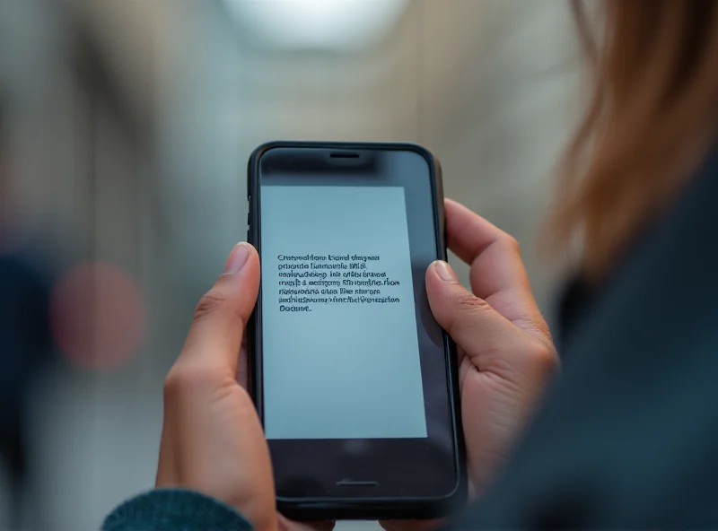 A frustrated person looking at their phone with a banking app error message.
