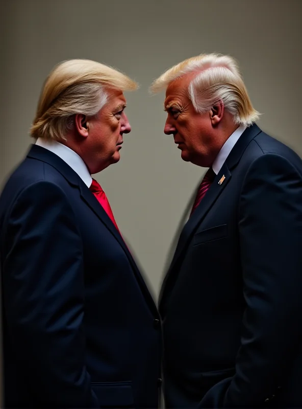 Image of Donald Trump and Volodymyr Zelenskyy facing away from each other